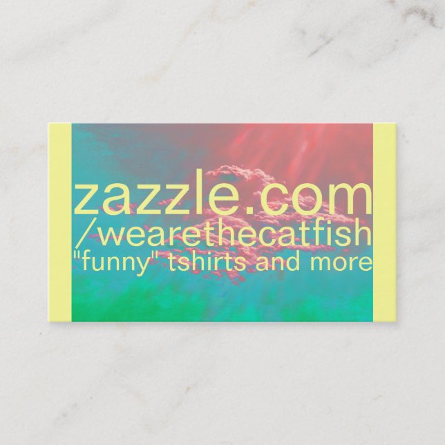 zazzle store business card (Front)