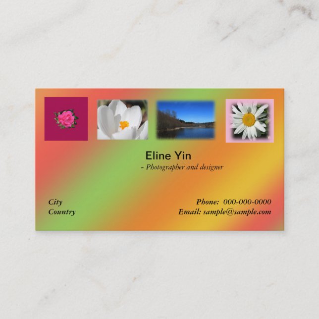 Zazzle store business card (Front)