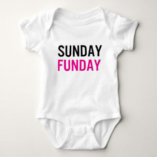 Zazzle Sunday Funday Baby One Piece Bodysuit