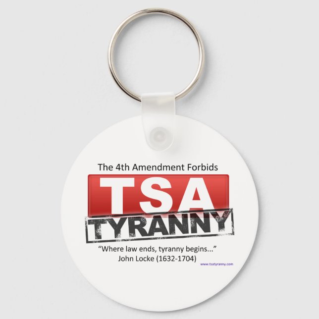 Zazzle TSA Tyranny Image Key Ring (Front)
