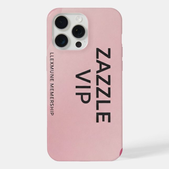 Zazzle VIP pink cases (Back)