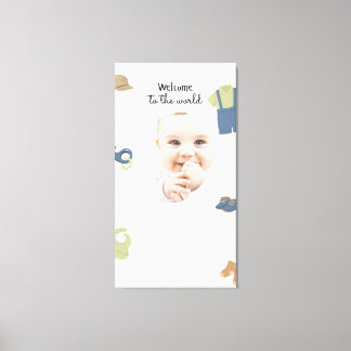 Zazzle welcome to the world  canvas print