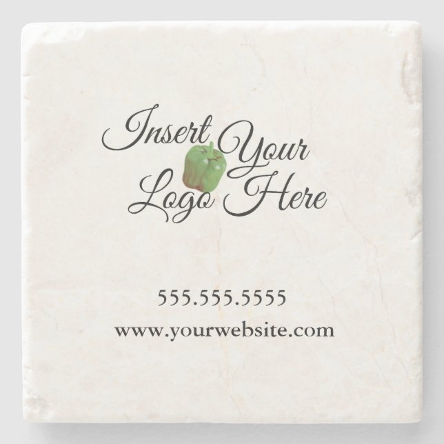 Zazzle Your Company Logo Stone Coaster (Front)