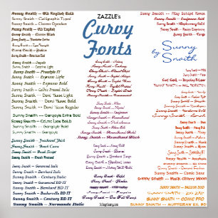 Zazzle's Curvy Fonts Poster
