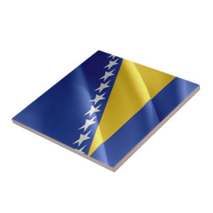 zBA002 WAVING FLAG Bosnia and Herzegovina, Tile
