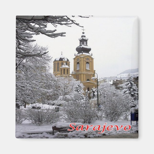 zBA004 SARAJEVO ORTHODOX CHURCH Bosnia-Herzegovina Magnet (Front)