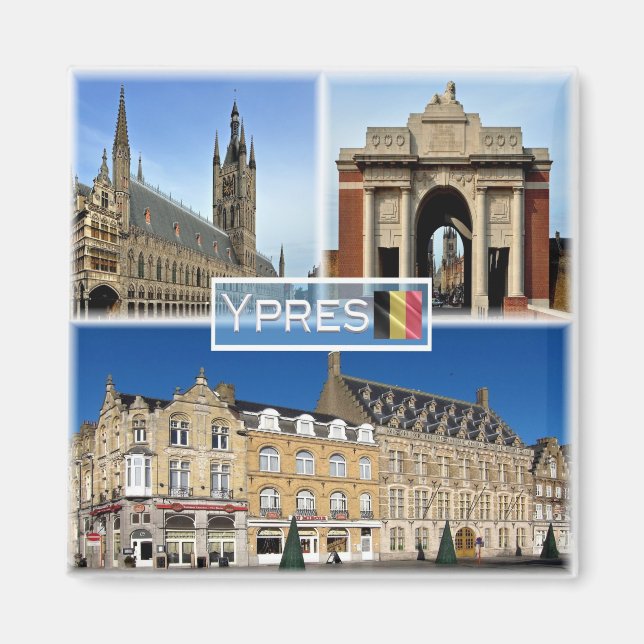 zBE004 YPRES - LAKENHAL Flanders Fields Museum Magnet (Front)
