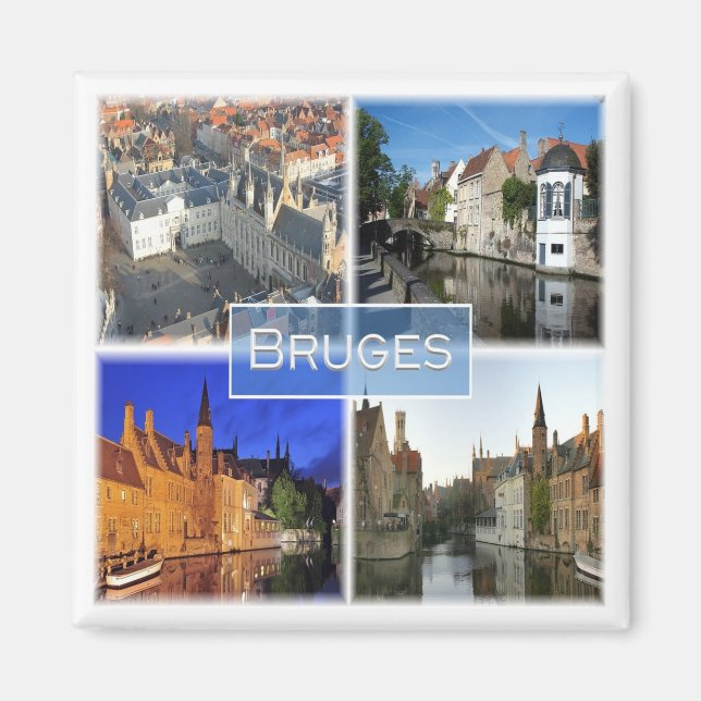 zBE007 BRUGES Belgium, Fridge Magnet (Front)