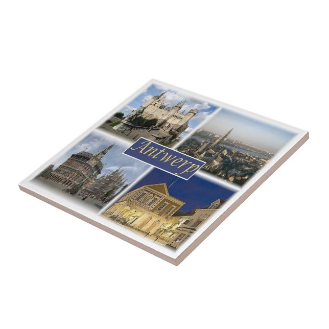 zBE008 ANTWERP Belgium, Ceramic Tile (Side)