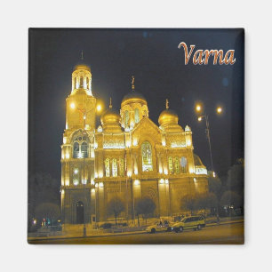zBG005 VARNA by Night Bulgaria, Fridge Magnet