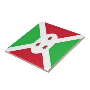 zBI001 BURUNDI FLAG, Africa, Tile
