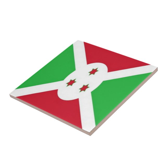 zBI001 BURUNDI FLAG, Africa, Tile (Side)