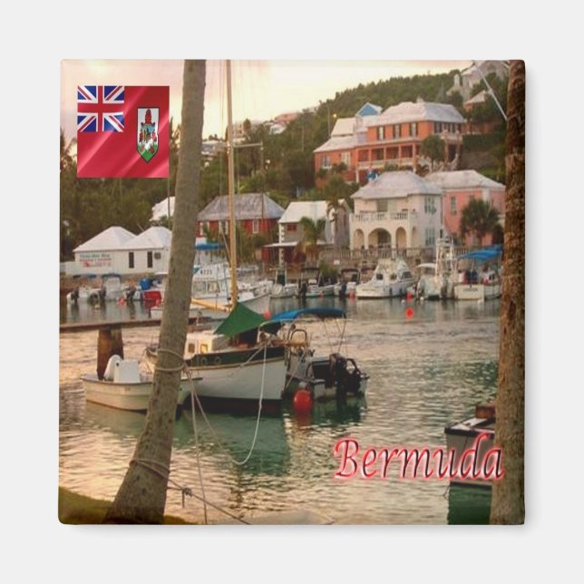 zBM007 BERMUDA, Flatts Village, America, Fridge Magnet (Front)