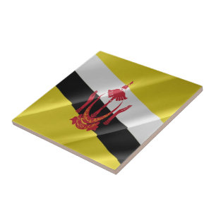 zBN002 Bruneian waving FLAG Brunei, Tile