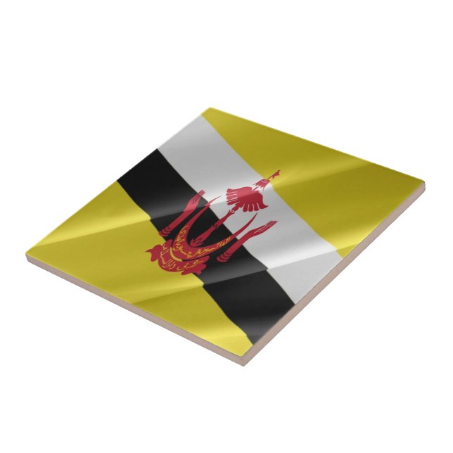 zBN002 Bruneian waving FLAG Brunei, Tile (Side)