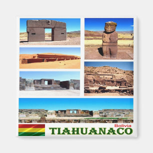 zBO004 TIAHUANACO, Mosaic, Boliva, Fridge Magnet