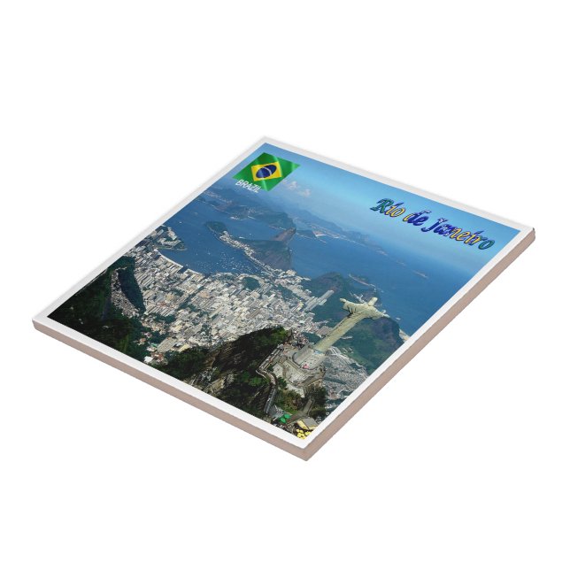 zBR023 panorama of RIO DE JANEIRO, Brazil, Tile (Side)