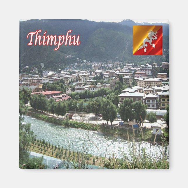 zBT008 THIMPHU, Bhutan, Asia, Fridge Magnet (Front)