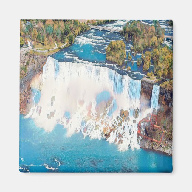 zCA003 NIAGARA FALLS, Panorama, America, Fridge Magnet (Front)