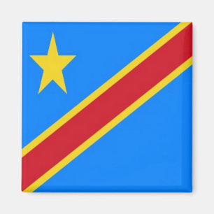 ZCD001 CONGO FLAG, Africa, Fridge Magnet