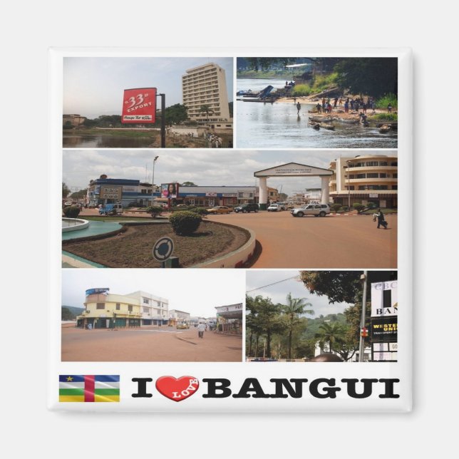 zCF004 BANGUI, Central African Republic, Fridge Magnet (Front)