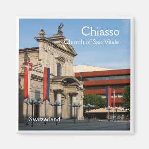 zCH008 CHIASSO Switzerland, Fridge Magnet