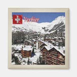 zCH009 VERBIER Pic Swiss - Fridge Magnet