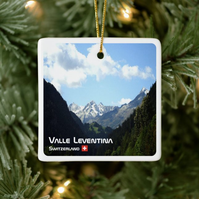 zCH020 LEVENTINA VALLEY Swiss, Ceramic Ornament (Tree)