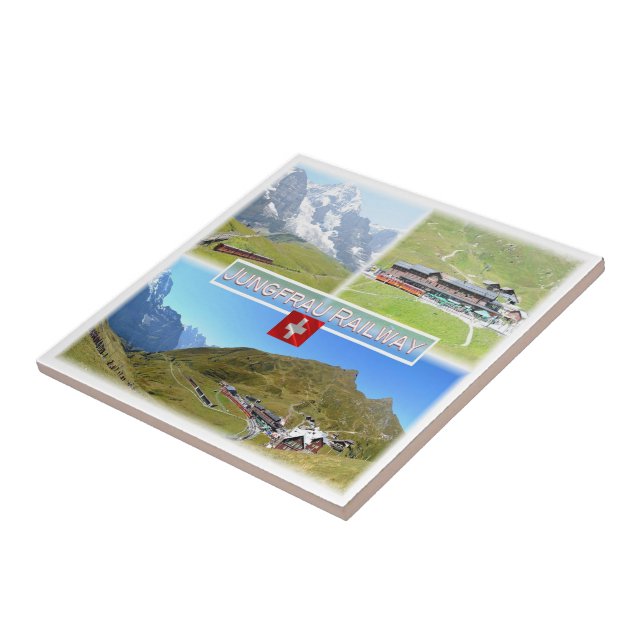 zCH045 JUNGFRAU RAILWAY Switzerland, Tile (Side)