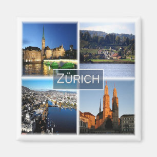 zCH046 ZURICH Swiss Switzerland, Fridge Magnet