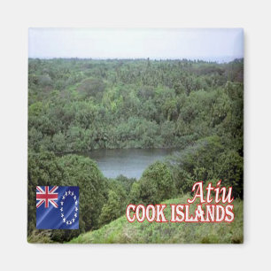 zCK004 ATIU, LAKE TIROTO, Cook Islands, Fridge Magnet