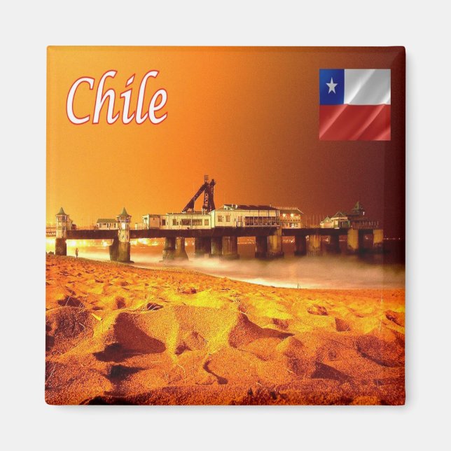 zCL014 CHILE, Viña del Mar, America, Fridge Magnet (Front)