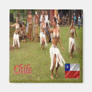 zCL025 CHILE, Dancers Easter Island, Fridge Magnet