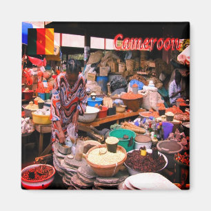 zCM003 CAMEROON, Mfoundi market, Africa, Fridge Magnet
