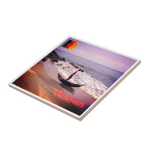 zCM009 CAMEROON Panorama, Africa,panorama beach Tile