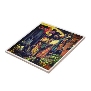 zCM016 CAMEROON, Women, Africa, Tile