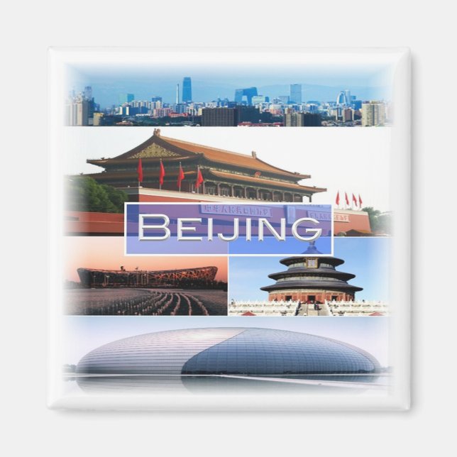 zCN009 BEIJING, China, Asia, Fridge Magnet (Front)