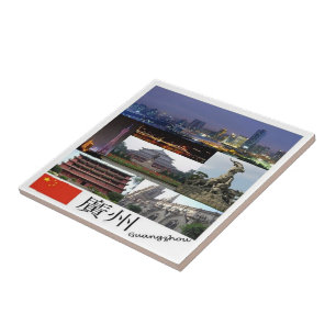 zCN027 CANTON, China PRC, Souvenir Tile