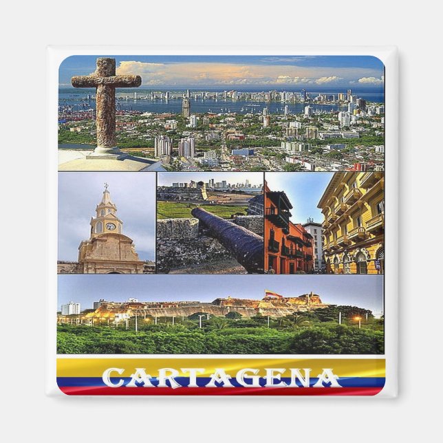 zCO07 CARTAGENA mosaic, Colombia, Fridge Magnet (Front)