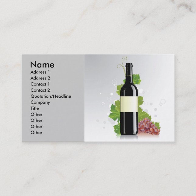 zcool-1, Name, Address 1, Address 2, Contact 1,... Business Card (Front)