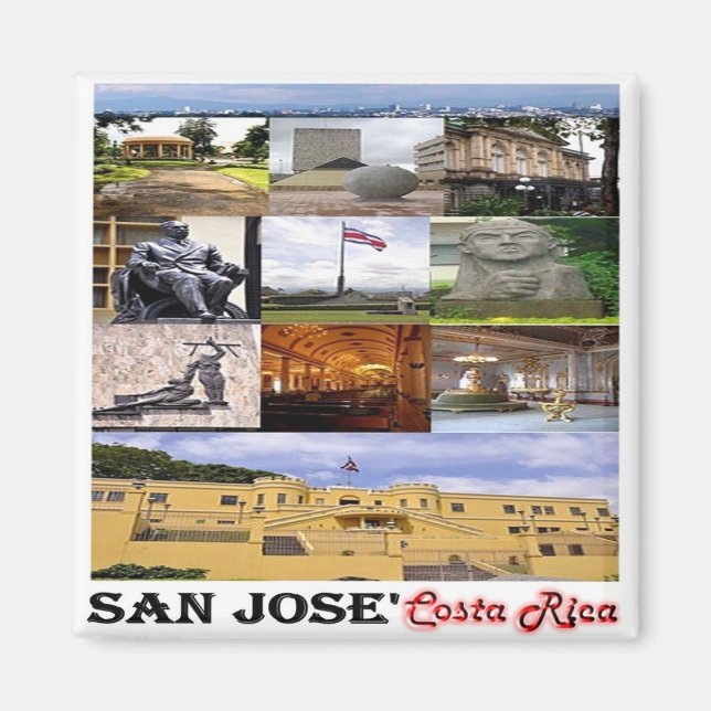 zCR012 SAN JOSE', Mosaic, Costa Rica, Fridge Magnet (Front)