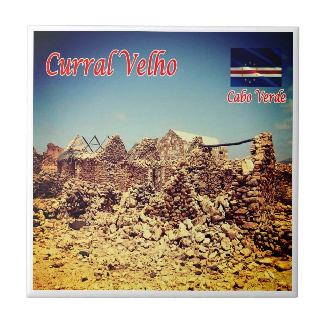zCV017 CURRAL VELHO, Cape Verde, Africa, Tile (Front)