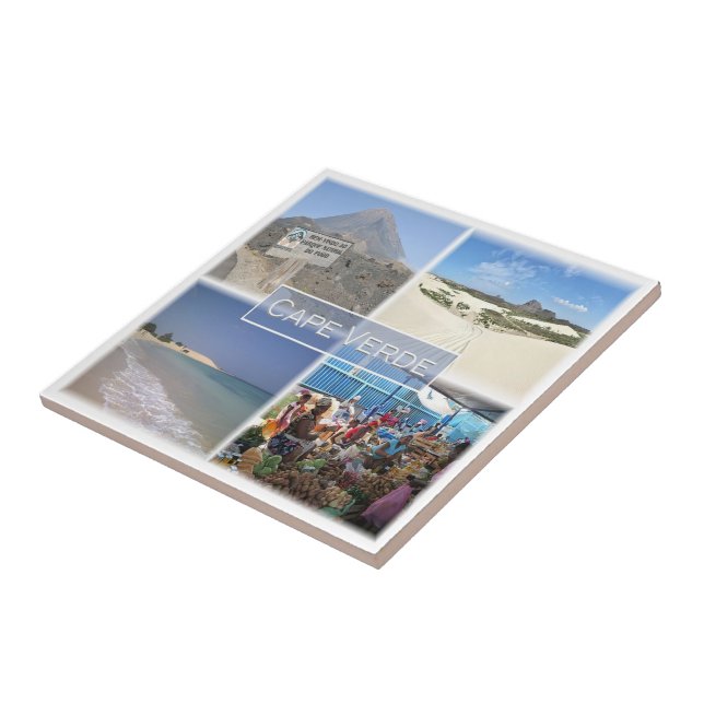 zCV24 CAPE VERDE, Mosaic, Africa, Fridge Tile (Side)