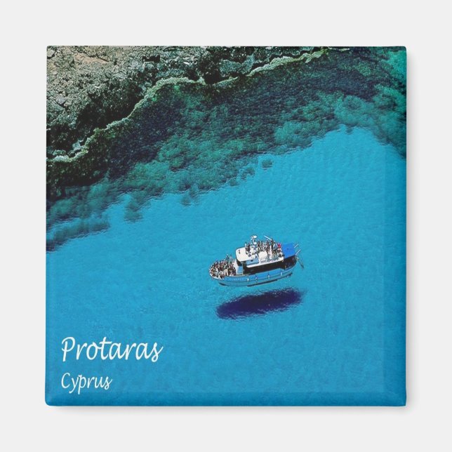 zCY007 PROTARAS Cyprus, Fridge Magnet (Front)
