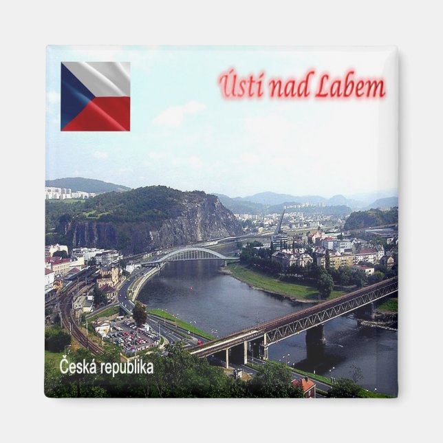 zCZ009 ÚSTÍ NAD LABEM Czech Republic, Fridge Magnet (Front)
