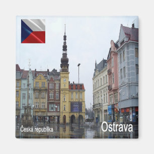zCZ012 OSTRAVA Czech Republic, Fridge Magnet
