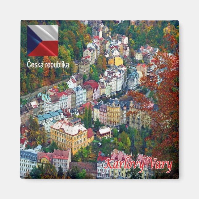zCZ019 KARLOVY VARY Czech Republic, Fridge Magnet (Front)