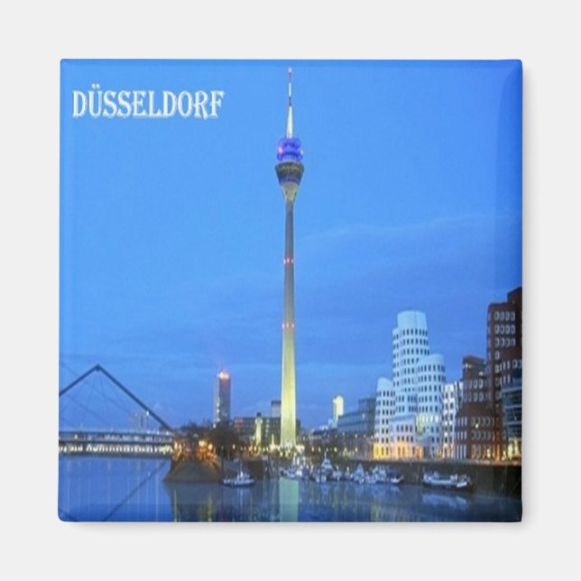 zDE011 DÜSSELDORF views Germany, Fridge Magnet (Front)