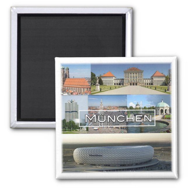 zDE012 MUNICH MÜNCHEN, mosaic, Germany, Magnet (Front)