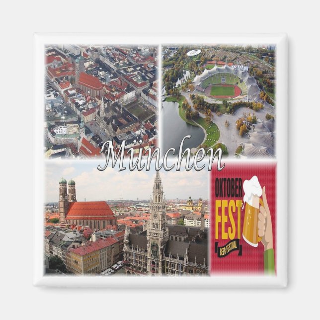 zDE015 MUNICH MÜNCHEN Germany, Fridge Magnet (Front)